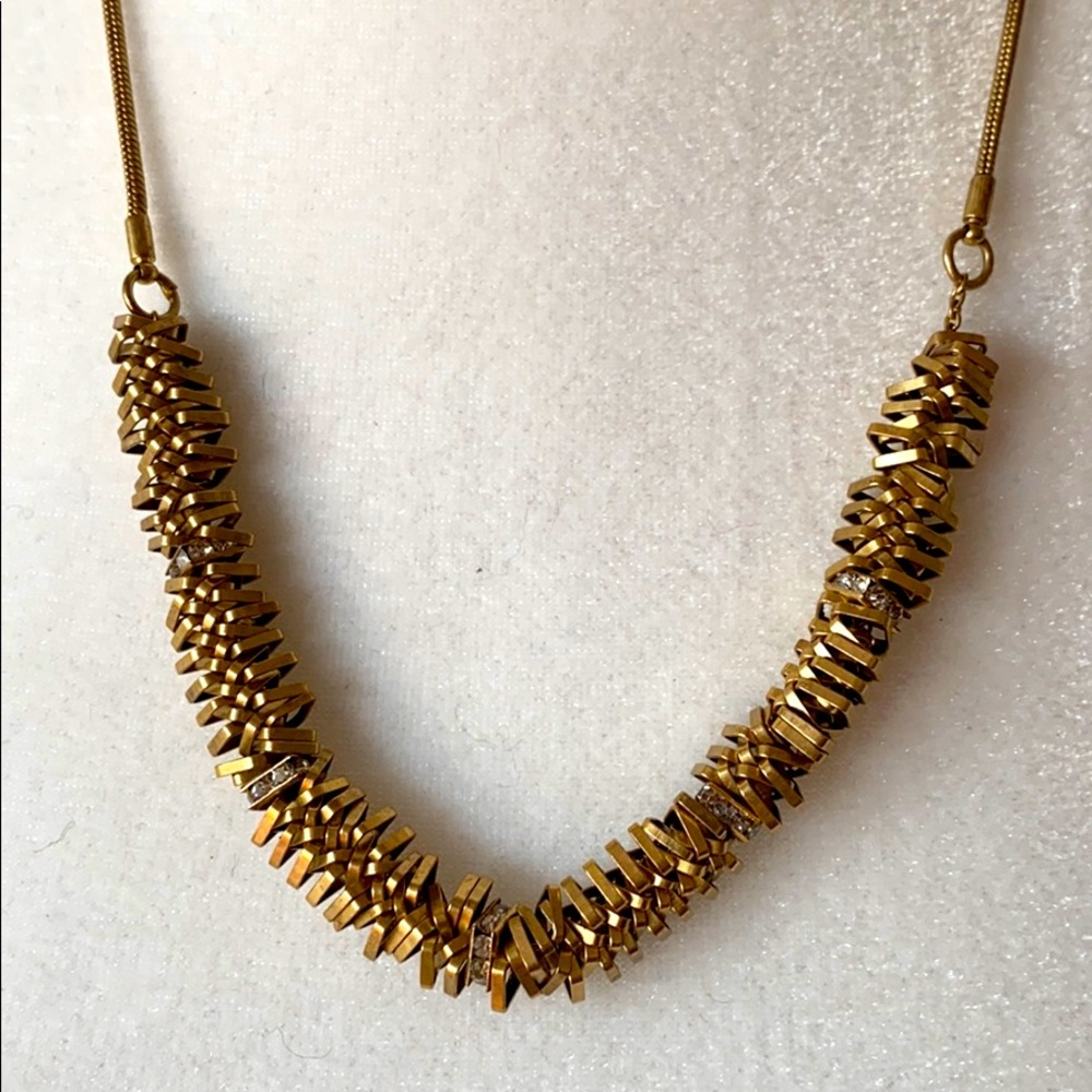 J. Crew Gold and Rhinestone Necklace